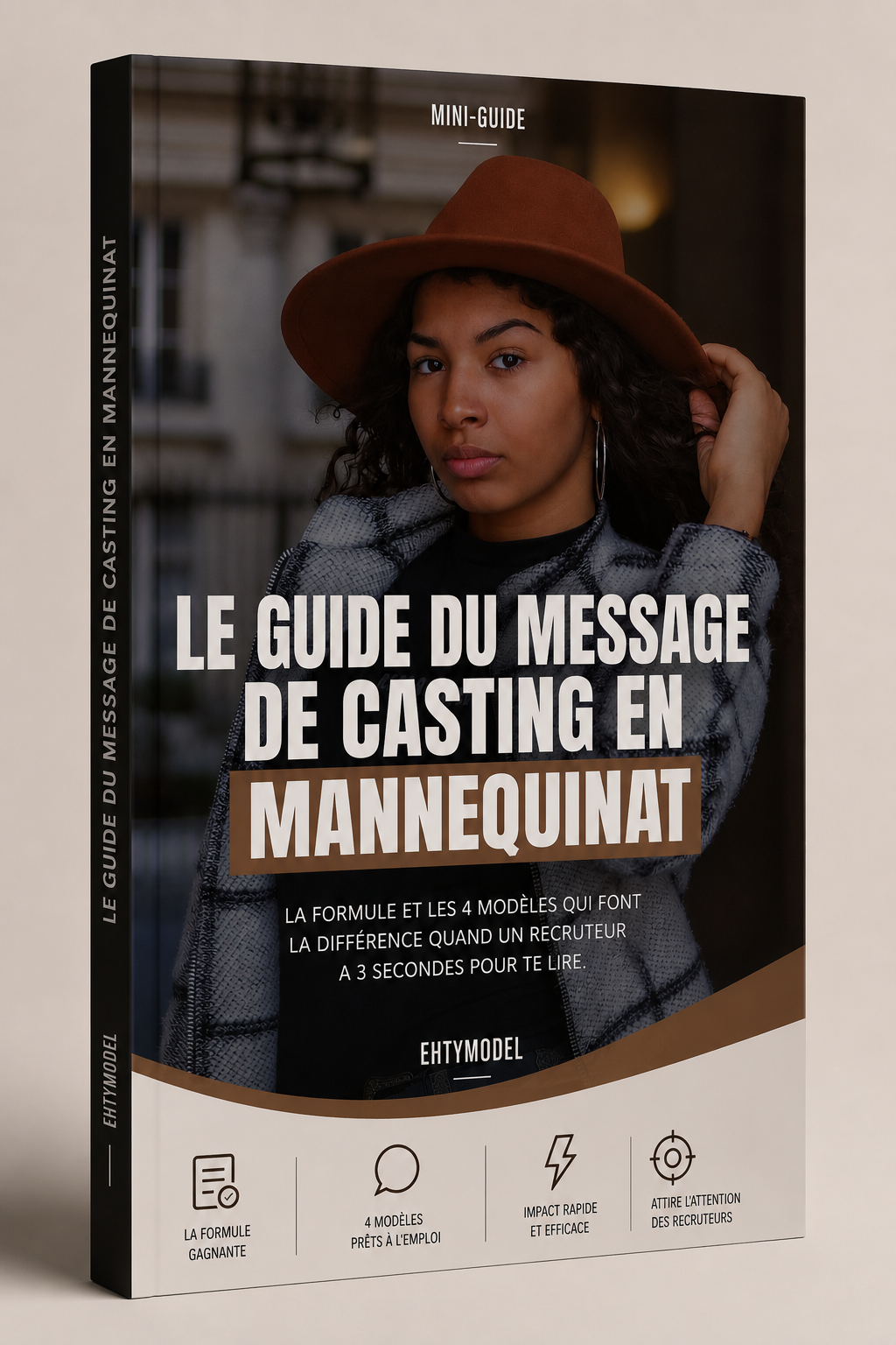 Ebook casting mannequinat mockup